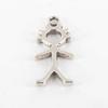 Metal Charm Boy Man Silvery (10 Pieces)