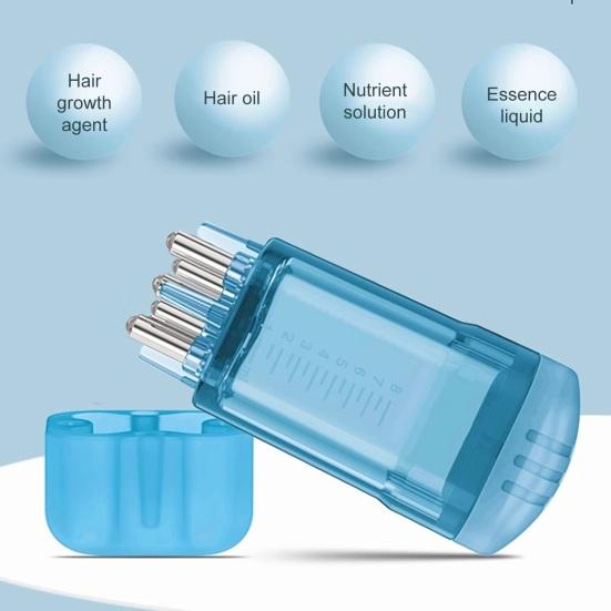 8ML Hair Oil Applicator with Precise Scale Scalp Massage Applicator Comb Clear Portable Hair Serum Oiling Dispenser Brush Hair Root Application Comb
