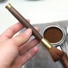 Оригинальная щетка для чистки ручной кофемолки из дерева - Щетка с щетиной для кофемашины и барной стойки.
