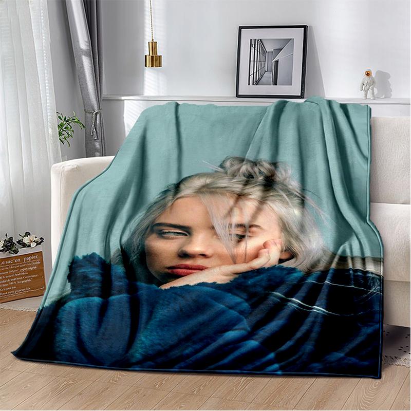 3D Хит Меня Сильно и Мягко Билли Айлиш Певица Мягкое Фланелевое Одеяло для Кровати Спальни Дивана Пикника, Плед для Покрытия Подарок Дети