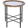 Coffee Table - HOME ESPRIT - Natural Brown Black - Glass - Fir Wood - 61x50x53 Cm