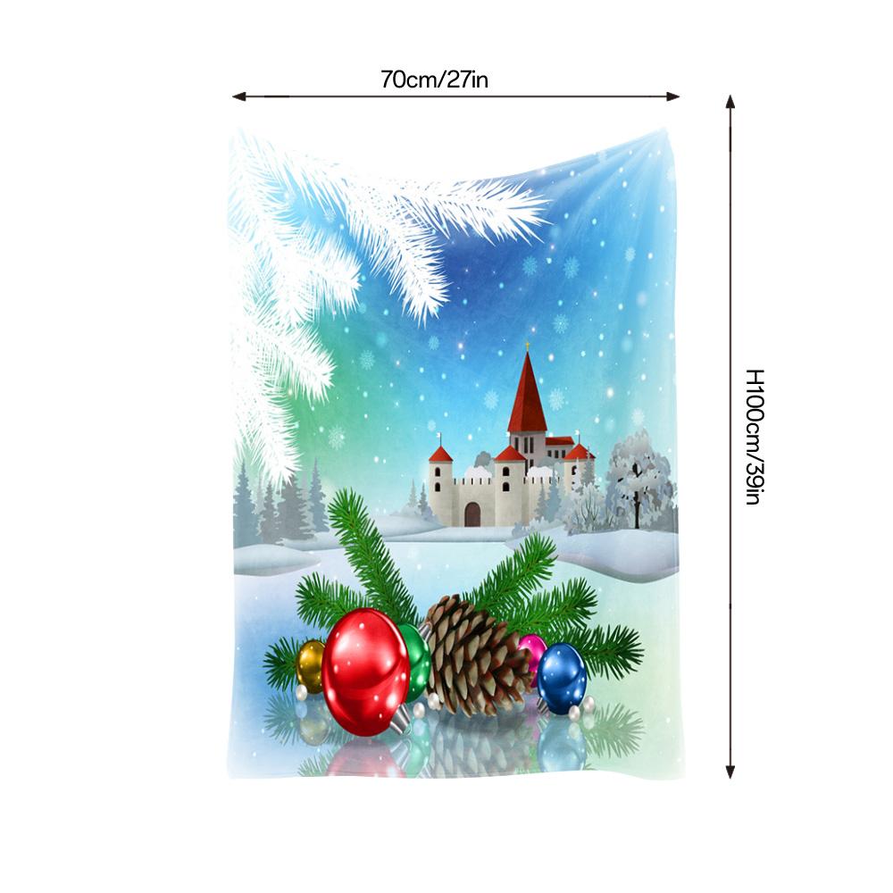 Winter Castle Tapestry Cozy Home Decor Nordic Style Throw Blanket Christmas Gift Dorm Room Decor Scenic Wall Hanging Holiday Vib