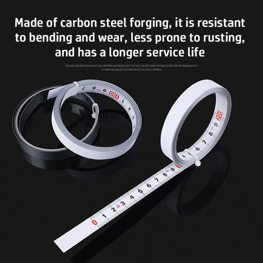 Stainless Steel Metal Tape Measure 13MM Width Metric Scale Rust-Proof Workbench Ruler Router Table