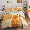 3D Cat Duvet Cover Set Twin Queen King Size Cute Animal Luxury Polyester Bedding Set For Kids Girls Adults Gift With PillowCase