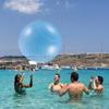Giant Bubble Balls, TPE Inflatable Water Balloons, Blue Jelly Bubble Balls for Water Parks & Playgrounds, Uncharged Water Toys