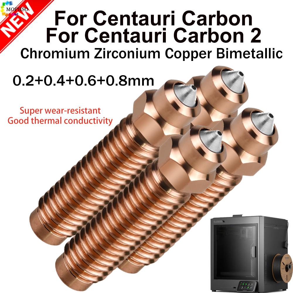 CC CC2 For Elegoo Centauri 0.2/0.4/0.6/0.8 Carbon Hotend Nozzle CC CC2 Chromium Zirconium Copper Bimetallic Nozzle3D Printer