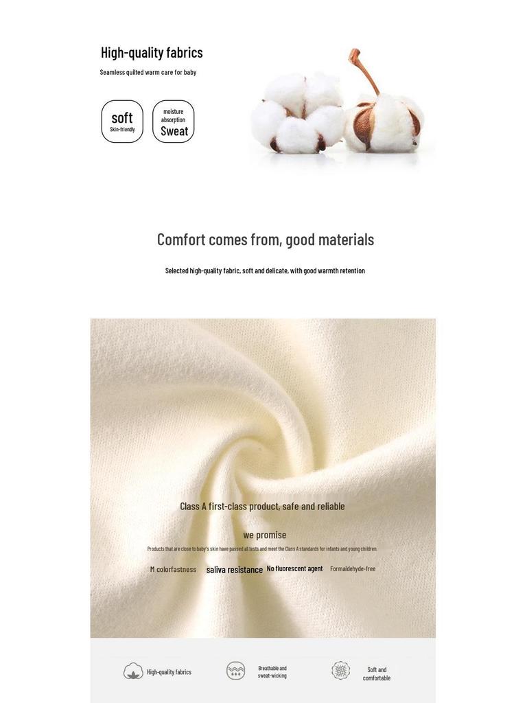 Pure Cotton Baby Romper - Newborn Spring/Autumn Jumpsuit Pajamas, Four Seasons Style