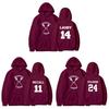 Urban Style Men's Hooded Sweatshirt With Letter Print Cozy Fleece Long Sleeve
