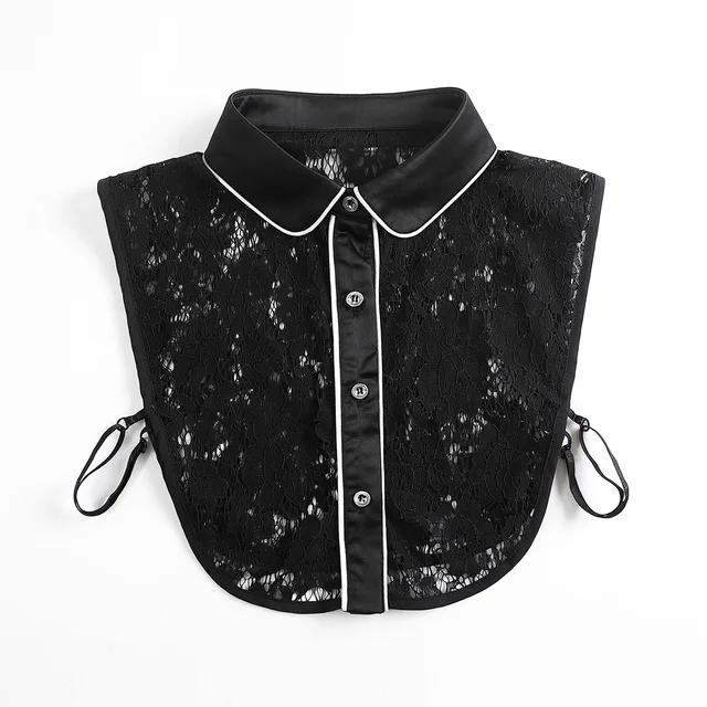 Formal False Collar Women Embroidery Faux Col Half Shirt Blouse Fake Collars Sweater Shirt Detachable Collars Accessories