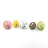 10Pcs Beautiful Tulip Buttons 17.5mm Round Plastic Shank Buttons Colorful Tulip Pattern Clothes Accessories