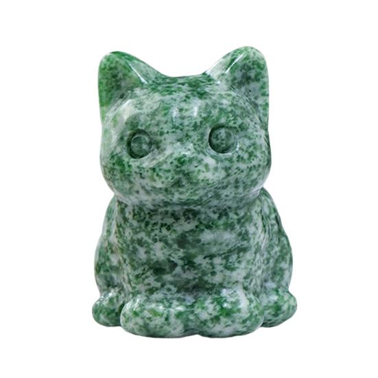 Гладкая фигура без заусенцев, китайская сидячая поза, статуя счастливого кота, статуя счастливого кота, орнамент из искусственного хрусталя, домашний декор