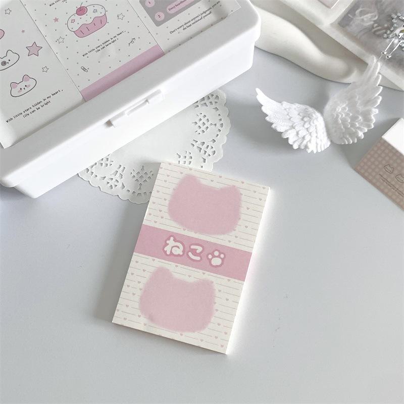 Korean INS Cute Pudding Bear Memo Pad Cute Student Loose Leaf Message Notepad Girl Mini Pocket Planner Scrapbook Material Paper
