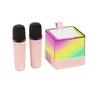 Мини-караоке-машина с беспроводным микрофоном и динамиком, комплект с 2 микрофонами, светодиодной цветной подсветкой, портативный 