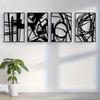 Abstract Metal Wall Art - Minimalist Single Line Sculpture for Modern Stylish Wall Display