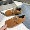 Fashion Retro Lace-Up Flats Loafers Woman Faux Suede Boat Shoes Casual Walking Slip On Mocasines Ladies Cozy Tabis Round Toe Espadrilles