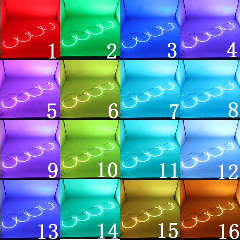 Радиочастотный пульт дистанционного управления, многоцветный, ультра яркий RGB светодиод, ангельские глазки, DRL для BMW E60 E61 LCI 528i 530i 535i 550i M5 2007-2010, галогенный