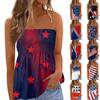 Tube Tops For Women,Cute Sexy Off Shoulder Independence Day Print Sleeveless T-Shirt