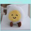 Boiled Egg Cheerful Plush Toy Pp Cotton Stuffed Animal Gift For  Bag Decoration