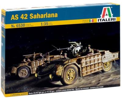 Platz Italeri WW2 Итальянский колесный разведывательный автомобиль Camionetta AS42 Saharia Пластиковая модель IT6530 1/35 (Боевая машина)