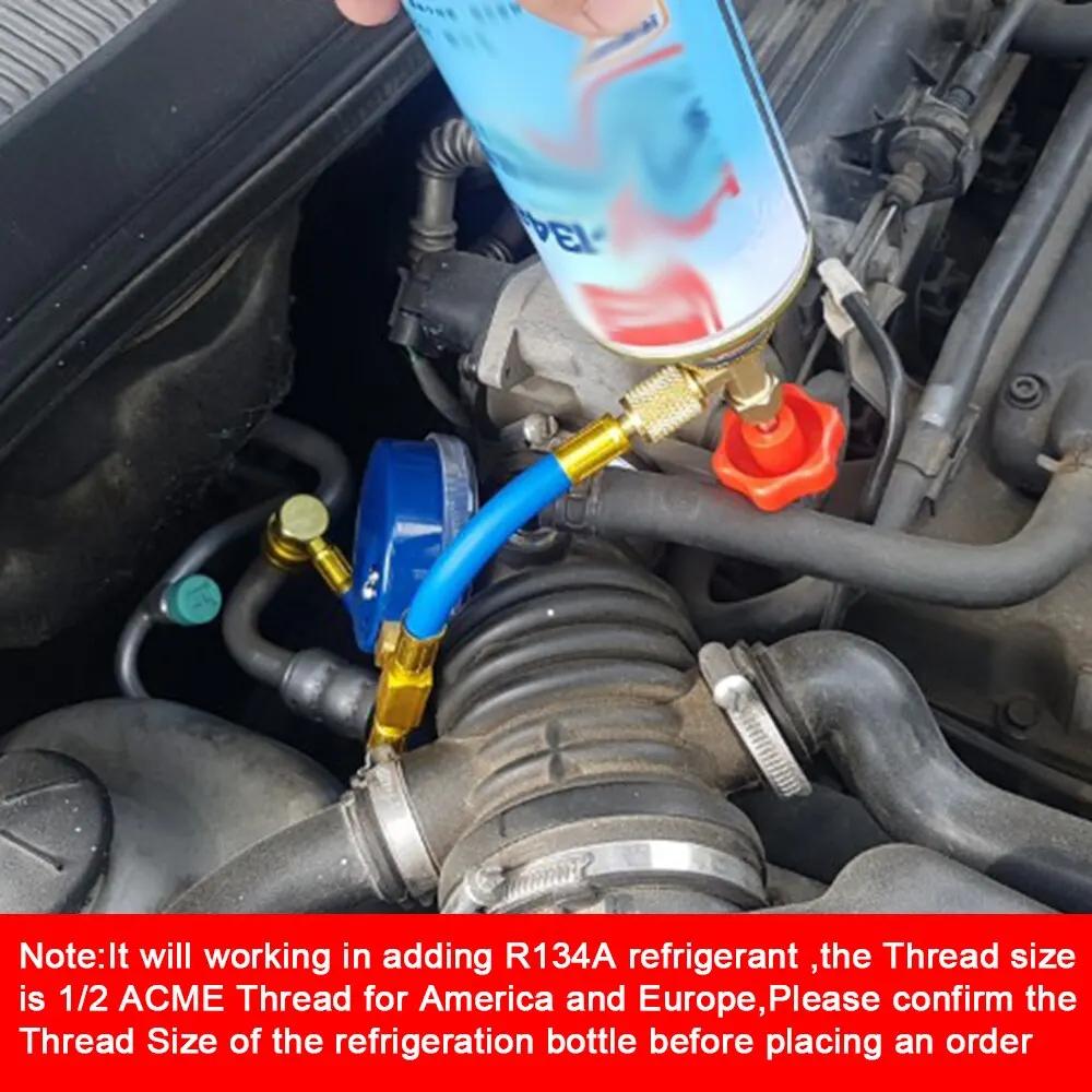 New R134a Refrigerante Open Valve Charging Pipe Freon R134a Air Conditioning Recharge Hose Car Air Conditioner Tools Visible
