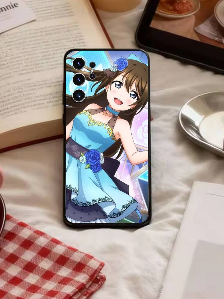 Чехол для телефона Love Live-Sonoda Umi для Samsung S26, S25, S24, S23, S22, S21, S20, Ultra, Plus, FE Черный Мягкий чехол