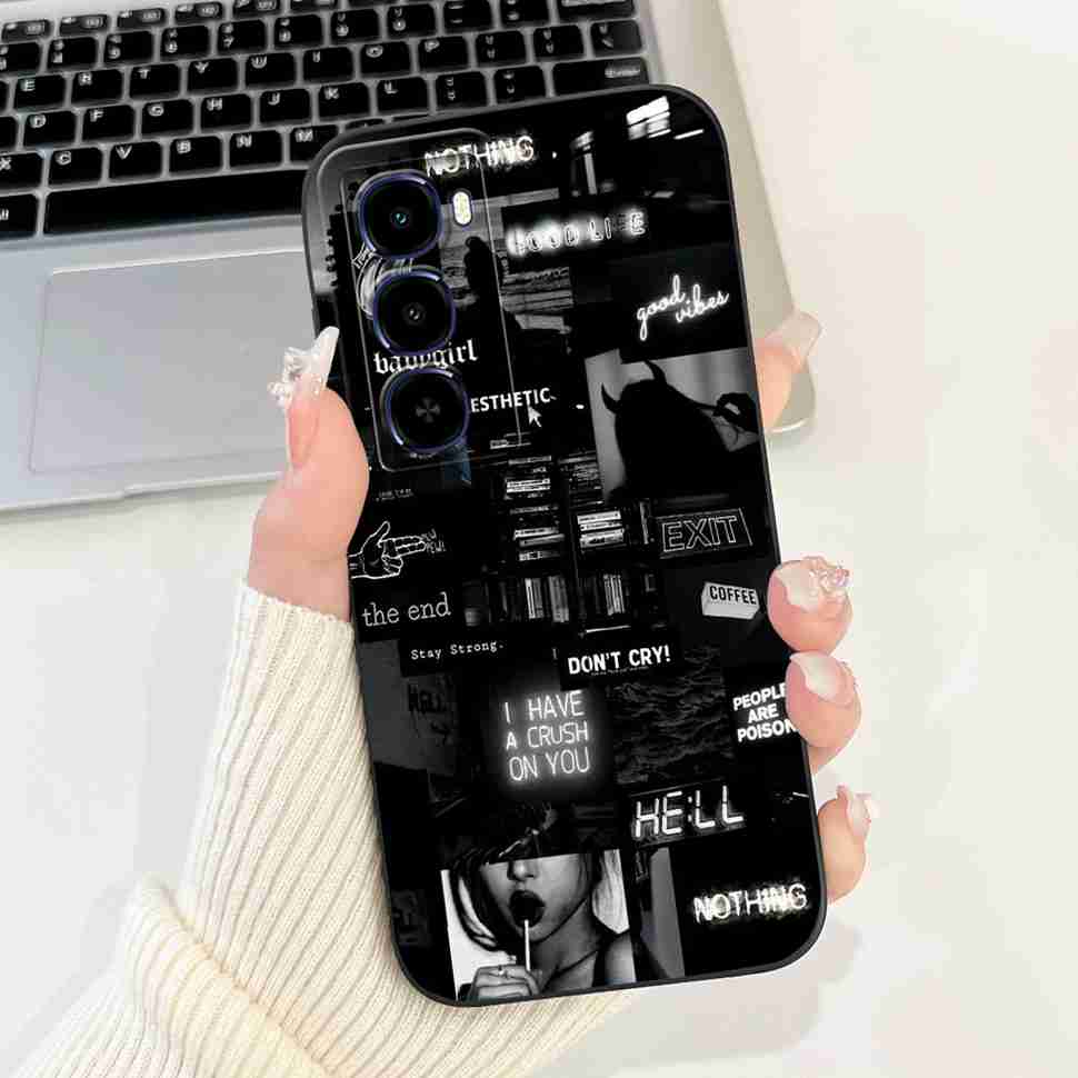 For itel City 100 4G C671L Case Cute Cat Luxury Flower Soft Silicone Back Cover For ITEL City100 4G 6.75" Phone Cases Bumper