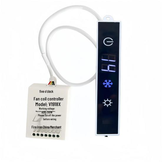 Wireless Hotel Thermostat & Fan Coil Controller with Remote Three-Speed Switch