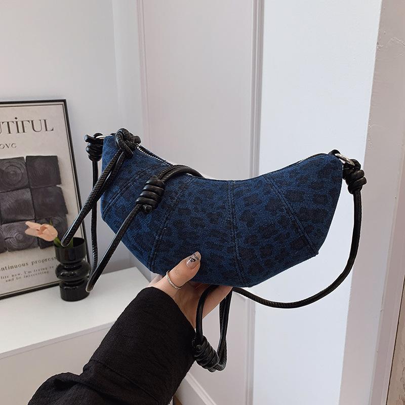 Нишевая дизайнерская сумка женская новая леопардовая сумка подмышку универсальная на плечо сумка-мессенджер