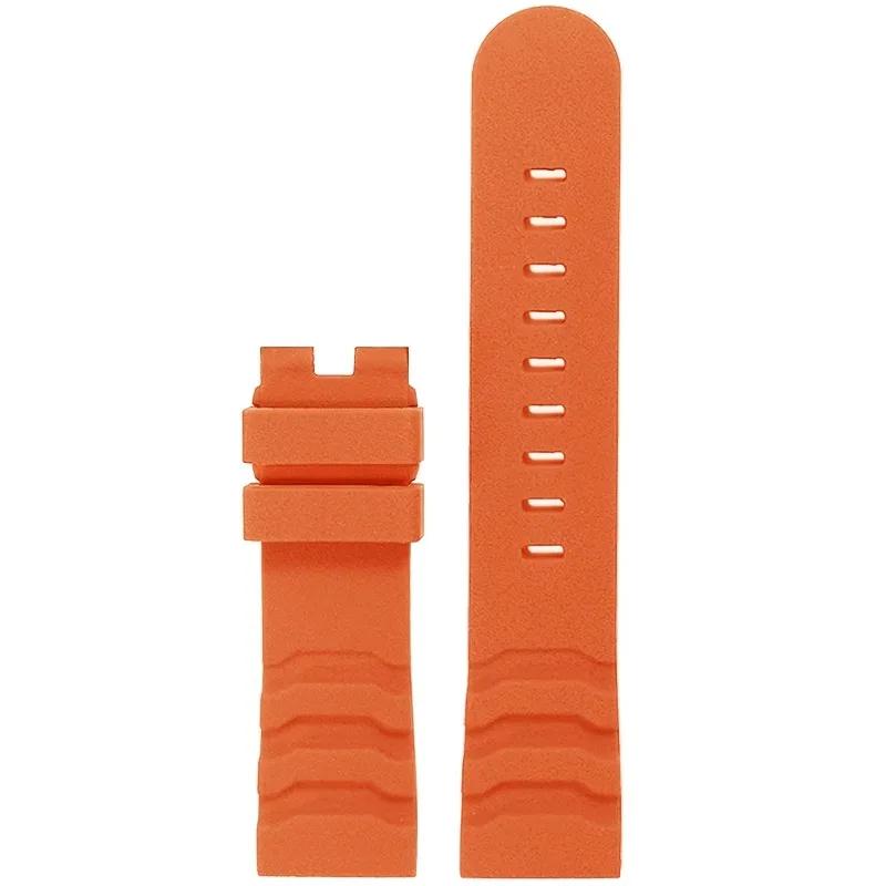 Фторкаучуковый ремешок 24 мм для Luminox XS3749 3789 3741 3745 Мужской Водонепроницаемый Силиконовый Браслет Аксессуары для Часов с логотипомMN
