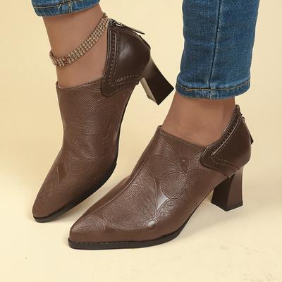 Модная трендовая обувь на неглубоком каблуке 2024 Весна и Осень Новая универсальная модель Дизайн Роскошная обувь на высоком каблуке женская Zapatos Mujer