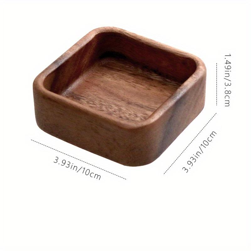 1pc Multi-Function Jewelry Storage Box & Key Organizer, Walnut Wood Entryway Tray for Rings, Earrings - Desktop Drawer Organizer
