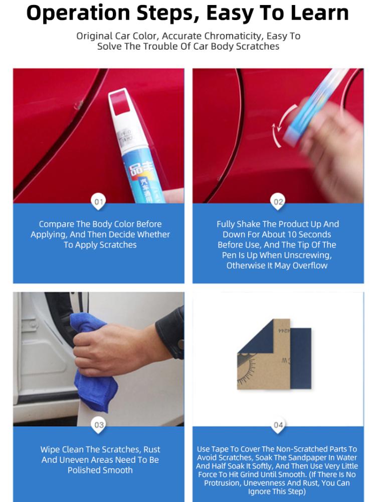 Средство для удаления царапин на автомобиле, ручка для рисования, ручки для автоподкраски, средство для удаления царапин, средство для удаления краски, ручка для покраски, обслуживание автомобиля