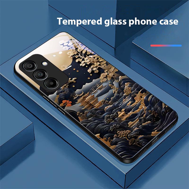 Jubao Basin Water Чехол для телефона из черного закаленного стекла для Samsung Galaxy A15 5G 54 4G 51 50 24 35 90 71 12 51 53 52S 80 22 34