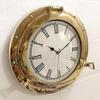 Antique Marine Solid Brass Ship Porthole Analog Wall Clock – 30.48 CM Nautical Wall Hanging Home Decor Clock