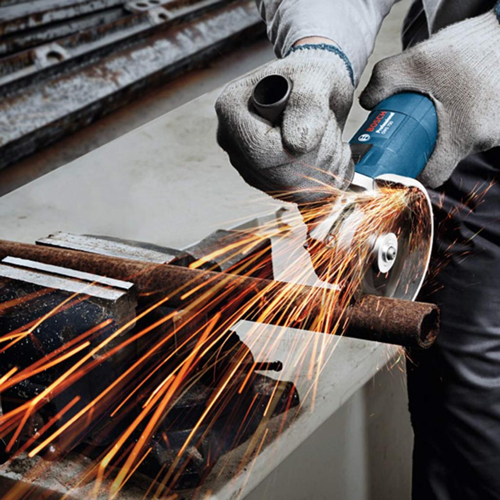 Профессиональная шлифовальная машина Bosch GWS7-125N с дисковым шлифовальным кругом 125 мм