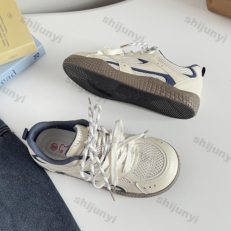 Модные женские кроссовки Летние Дышащие Сетчатые Легкие Походные Ботинки Модные Перекрестная Шнуровка Удобные Повседневные Туфли на Плоской Подошве Zapatos Mujer
