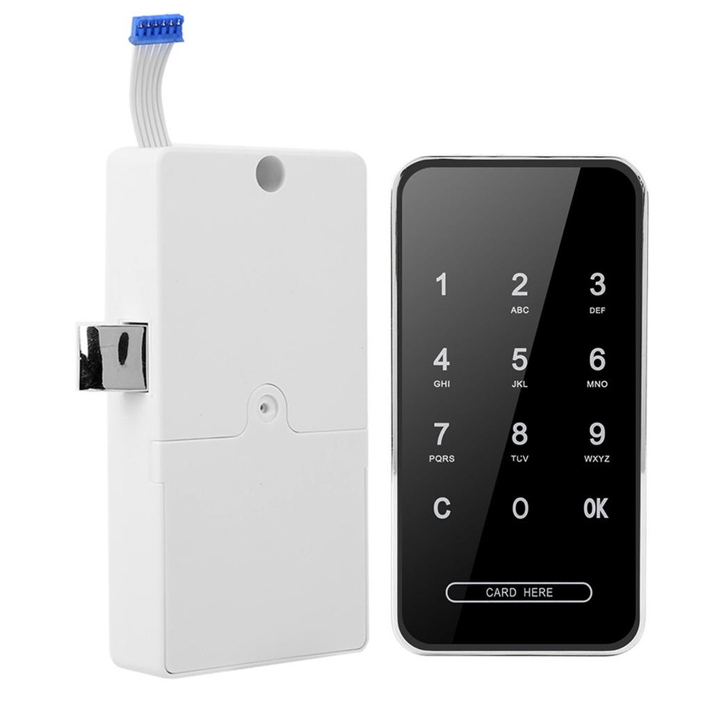 Electronic Password Card Lock RFID Smart Keyless Touch Screen for File Shoe Cabinet LockerSilver