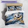 Argentina Football Printed Bedding 3 Piece Set Cozy Breathable Bed Cover Set as Housewarming Holiday Gift