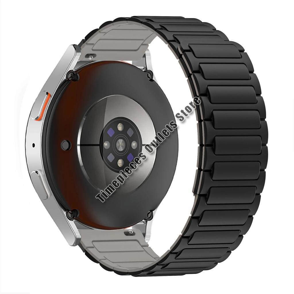 20MM 22MM Magnetic Silicone Strap for Samsung Galaxy Watch 7 FE 6 5 4 40/44mm Classic 5Pro Band for Huawei Watch 5 GT5 Pro 46MM