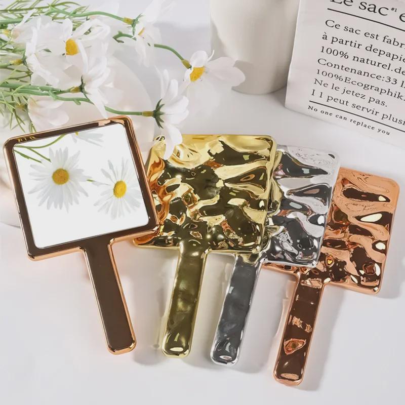 Переносное квадратное зеркало для макияжа 9x16 с гальваническим покрытием и возможностью нанесения индивидуального логотипа