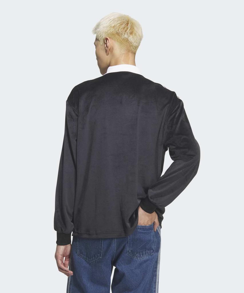 ADIDAS Velour Polo Long Sleeve - Black / Kq5485