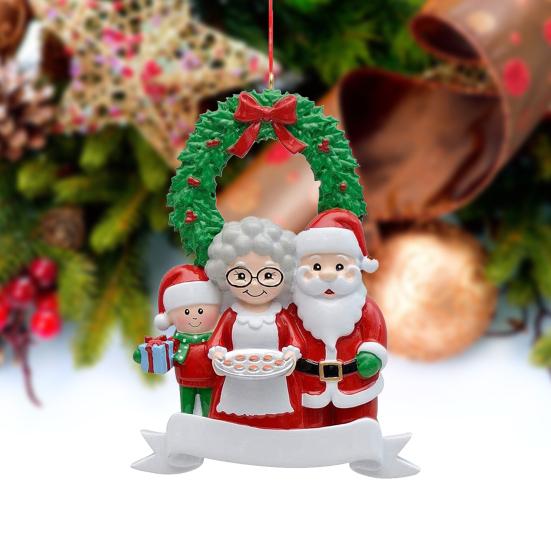 Рождественский кулон Семья Санта-Клауса Подвесной кулон Классические цвета Семейная тема Праздничная атмосфера Декор