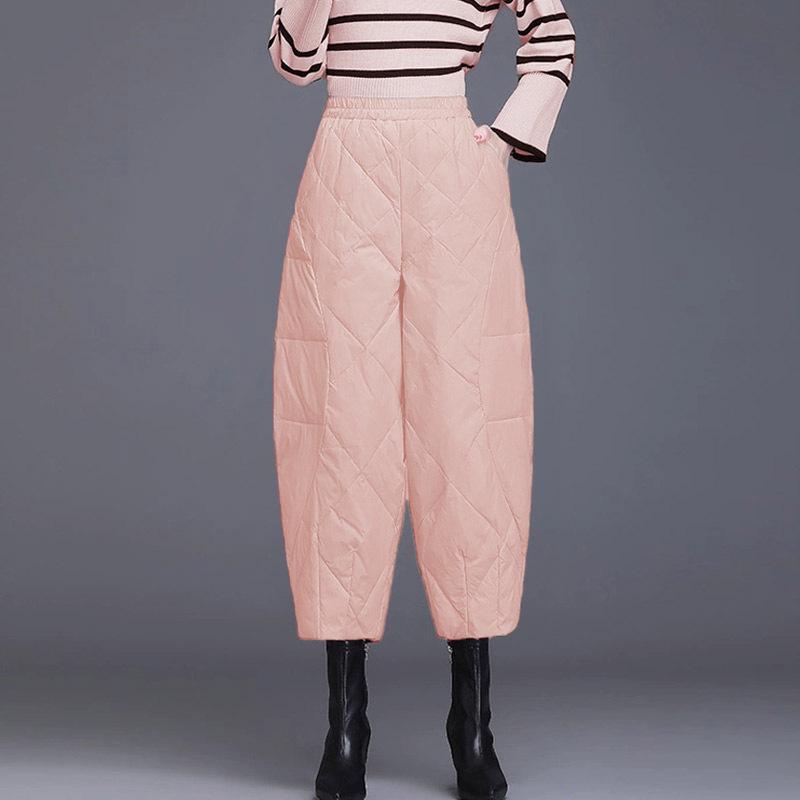 2024 Теплые легкие хлопковые шаровары с высокой талией