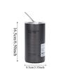 With Straw Stainless Steel Coffee Mug Double-layer Vacuum Handheld Drinking Mug  Gifts
