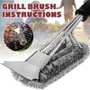 Bbq Grill Brush Scrubber Barbecue Cleaning Tool Stainless Steel Wire