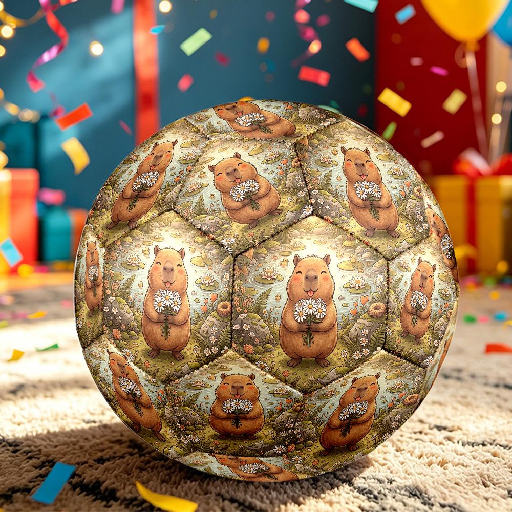 1pc Capybara Garden Soccer Ball Size 5,Suitable for Practice Matches/Training, Ideal for Indoor and Outdoor Sports. c63057