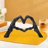Nordic Style Love Hand Gesture Sculpture Simple Halloween Desktop Ornament  Office