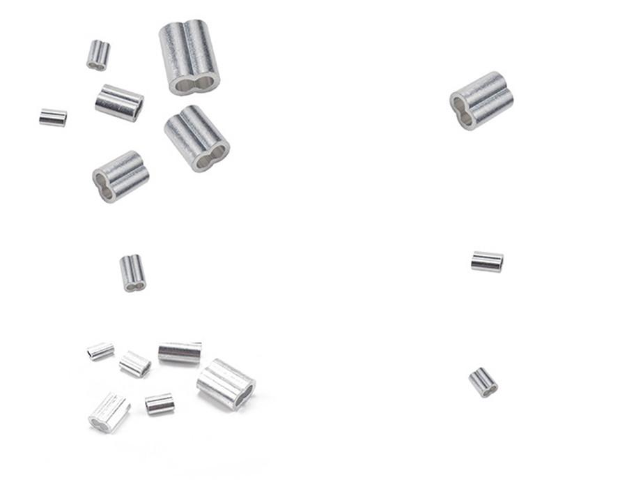 245 × M1.2 / 3/4 / 5 7-размерный алюминиевый обжимной наконечник-петля, набор для обжима тросов и кабелей, такелаж