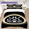 Hockey Club Lugano Pattern Bedding,Quilt Set Quilt Cover Pillowcase Home Birthday Gift(1 * duvet cover + 2 * pillowcase, without core)_lx