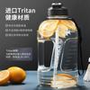 Large Capacity Tritan Sports Water Bottle With Straw Lid Leakproof Outdoor Hydration Jug Gym Hiking Camping Travel